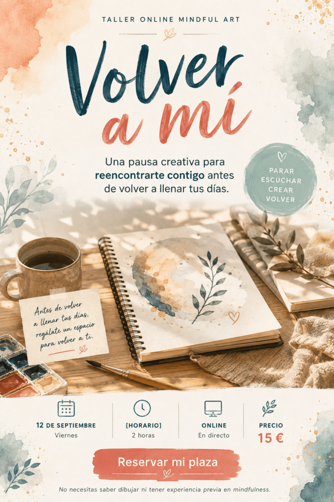 Volver a mi - taller de mindful art - Ruth Garcia Bellés